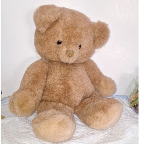 A Vintage Russ Teddy So Soft Brown Bear Plush Stuffed Animal Collectible As-Is - Picture 1 of 10